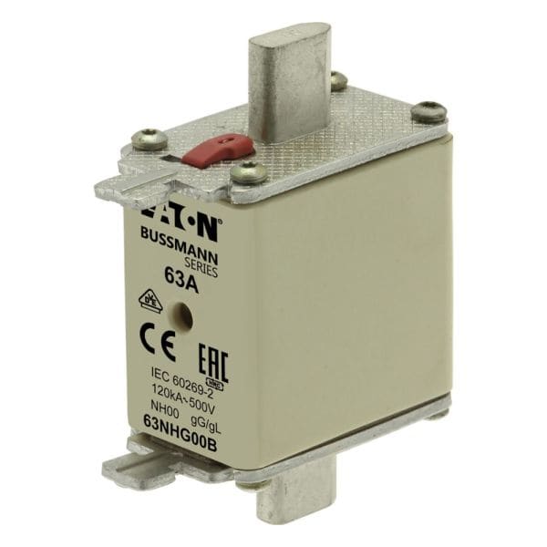 EATON - Sicherungsverbindung, Niederspannung, 63 A, AC 500 V, NH00, gL/gG, IEC, Doppelkennmelder