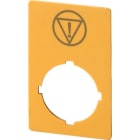 EATON - Schild, NOT-AUS, gelb, H x B = 50 x 33 mm, mit Symbol IEC60417-5638