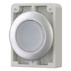 EATON - Leuchtdrucktaste, RMQ-Titan, flach, tastend, weiß, unbeschriftet, Frontring Metall