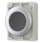 EATON - Drucktaste, RMQ-Titan, flach, rastend, schwarz, unbeschriftet, Frontring Metall