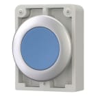 EATON - Drucktaste, RMQ-Titan, flach, rastend, blau, unbeschriftet, Frontring Metall