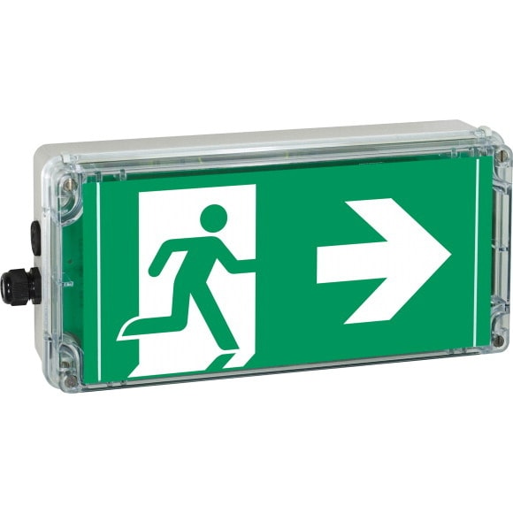 EATON - Ex-Rettungszeichenleuchte EXIT 2 V-CG-S für Zone 2/22, Piktogramm: DIN ISO 7010, Pfeil: 6 Uhr