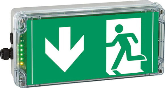 EATON - Ex-Rettungszeichenleuchte mit integrierter Notlichtfunktion EXIT 2 N für Zone 2/22, Piktogramm: DIN ISO 7010, Pfeil: 6 Uhr