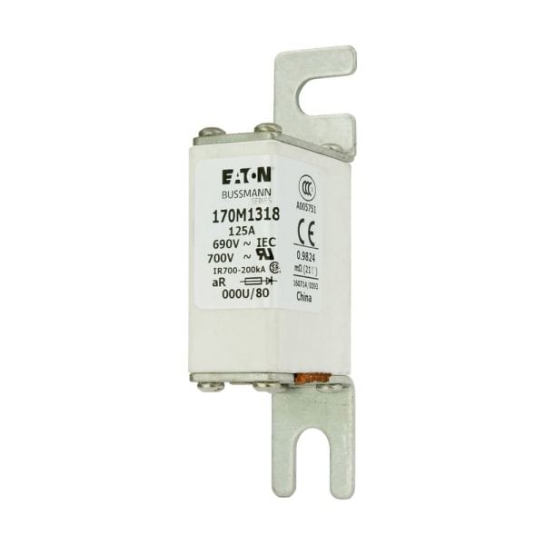 EATON - Sicherungseinsatz, superflink, 125 A, AC 690 V, 200 kA, DIN 000, 21 x 40 x 100 mm, aR, DIN, IEC