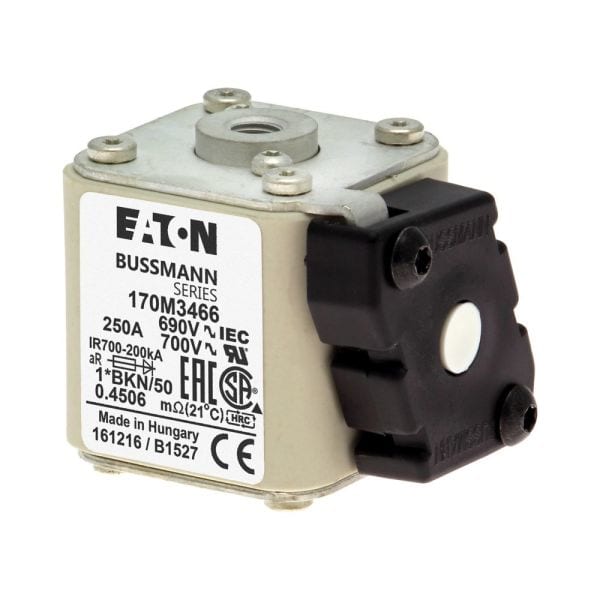 EATON - Sicherungseinsatz, superflink, 250 A, AC 690 V, 200 kA, compact size 1, aR, IEC, UL, Kennmelder Typ K