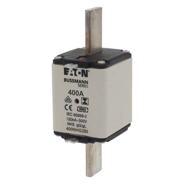 EATON - Sicherungsverbindung, LV, 400 A, AC 500 V, NH2, gL/gG, IEC, Doppelkennmelder, isolierte Grifflaschen