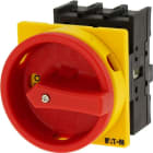 EATON - Hauptschalter, P1, 32 A, Einbau, 3-polig, NOT-AUS-Funktion, mit rotem Drehgriff und gelbem Sperrkranz