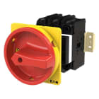 EATON - Hauptschalter, P3, 30 A, Zwischenbau, 3-polig, mit rotem Drehgriff und gelbem Sperrkranz, abschließbar in 0-Stellung, UL/CSA