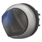 EATON - Leuchtwahltaste, RMQ-Titan, mit Knebelgriff, rastend, 2 Stellungen (V-Stellung), blau, Frontring Titan