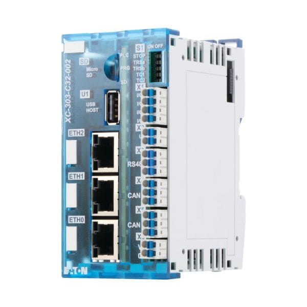 EATON - Modularsteuerung XC303, Small PLC, CODESYS 3 programmierbar, SD Slot, USB, 3xEthernet, 2xCAN, RS485, vier digitale Ein-/Ausgänge