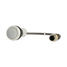 EATON - Leuchtdrucktaste, flach, tastend, 1 S, Kabel (schwarz) mit M12A-Stecker, 4-polig, 0.2 m, LED weiß, weiß, unbeschriftet, 24 V AC/DC, Frontrin