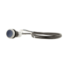 EATON - Leuchtdrucktaste, flach, tastend, 1 S, Kabel (schwarz) mit offenem Ende, 4-polig, 3.5 m, LED blau, blau, unbeschriftet, 24 V AC/DC, Frontrin