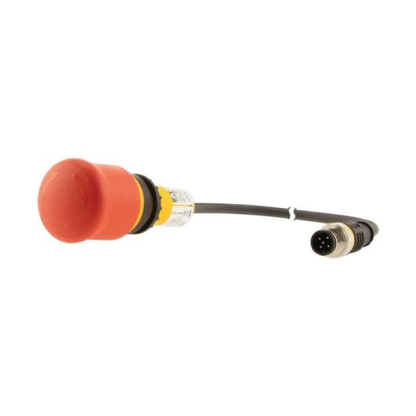 EATON - NOT-HALT-/NOT-AUS-Taste, Pilzform, 38 mm, Drehentriegelung, 2 Ö, Kabel (schwarz) mit M12A-Stecker, 5-polig, 0.2 m