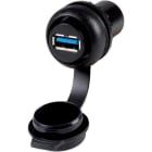 EATON - Einbaubuchse, Buchse USB 3.0, Typ A, Frontring Schwarz