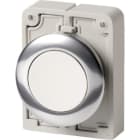 EATON - Drucktaste, RMQ-Titan, flach, tastend, weiß, unbeschriftet, Frontring Metall