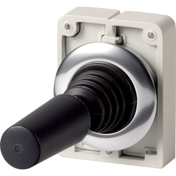 EATON - Joystick, Flat Front (Bohrloch 30,5 mm), rastend, horizontal, mit Metallachse, 2 Stellungen, Frontring Metall, IP66