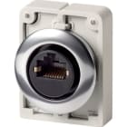 EATON - Einbaubuchse, Buchse RJ45, 8/8, Cat. 5e, Frontring Metall