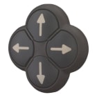 EATON - Positionstaste, RMQ-Titan, Tasten vorstehend, tastend, Frontring Schwarz, Pfeil oben