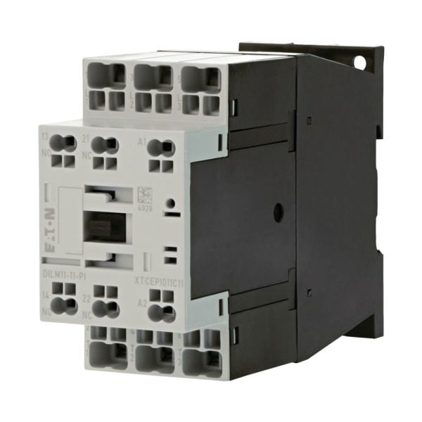 EATON - Leistungsschütz, 3-polig, 380 V 400 V 5 kW, 1 S, 1 Ö, 220 V 50/60 Hz, Wechselstrombetätigung, Push-in-Klemmen