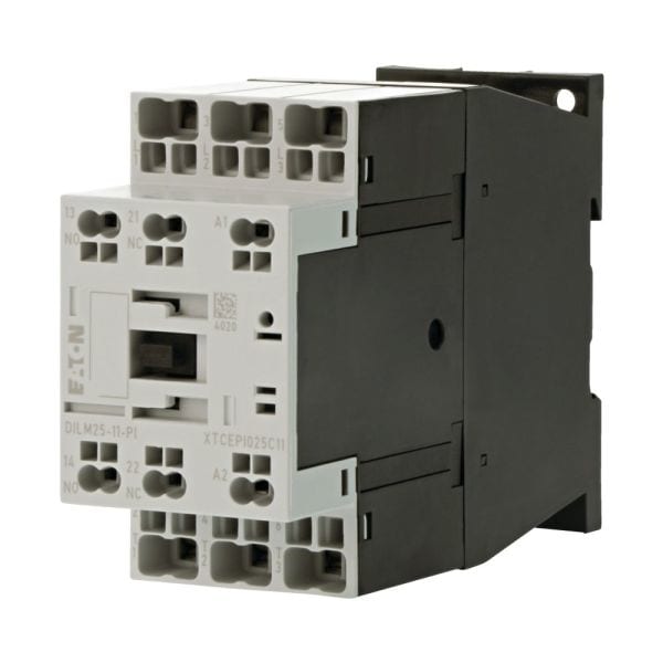 EATON - Leistungsschütz, 3-polig, 380 V 400 V 11 kW, 1 S, 1 Ö, 230 V 50/60 Hz, Wechselstrombetätigung, Push-in-Klemmen