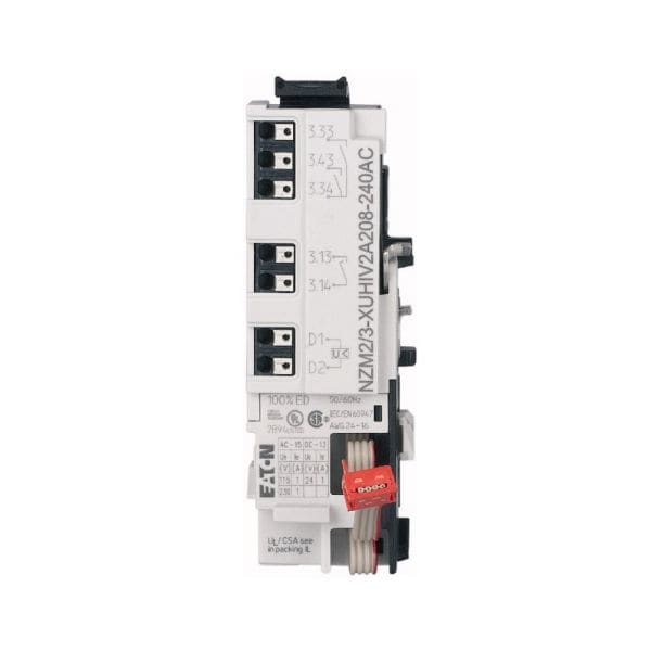 EATON - Unterspannungsauslöser für NZM2/3, konfigurierbare Relais, 2NO, 1 voreilender Hilfsschalter, 1NO, 24DC, Push-In Klemmen