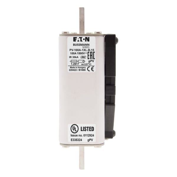 EATON - FUSE 100A 1500V 1XL PV BOLT-IN VER