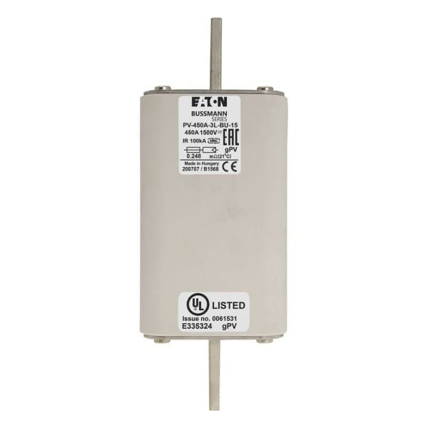 EATON - FUSE 450A 1500V 3L PV BOLT-IN VER NO IND