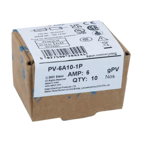 EATON - 6AMP 1000V DC SOLAR PCB-1 10 X 38MM