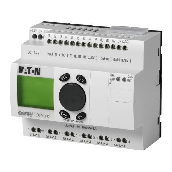 EATON - 24 VDC,Can,12E, 6Relais,Displ.,Analog QA