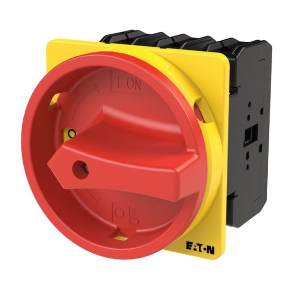 EATON - Hauptschalter, P3, 100 A, Einbau, 3-polig, NOT-AUS-Funktion, mit rotem Drehgriff