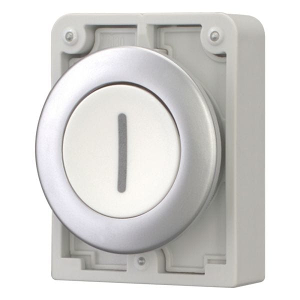 EATON - Drucktaste, 30mm flach, weiss, rast.''I''