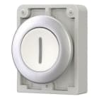 EATON - Drucktaste, 30mm flach, weiss ''I''