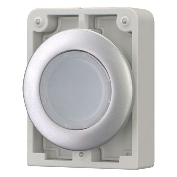 EATON - Leuchtdrucktaste 30mm flach, rast. weiss