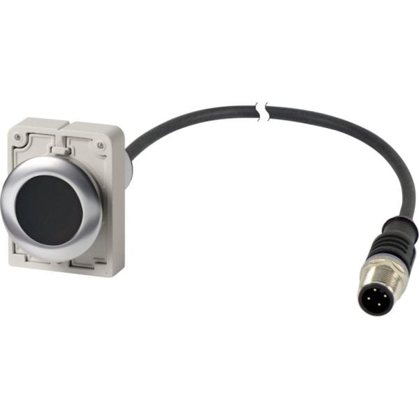 EATON - Drucktaste 30mm,rst,1Ö,schwarz,1m,M12A