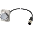 EATON - Drucktaste flat,30mm,1S,weiss,1m,M12A