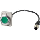 EATON - Drucktaste flat,30mm,rst,1S,grün,1m,M12A