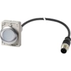 EATON - Leuchtdrucktaster 30mm,1S,weiss,1m,M12A