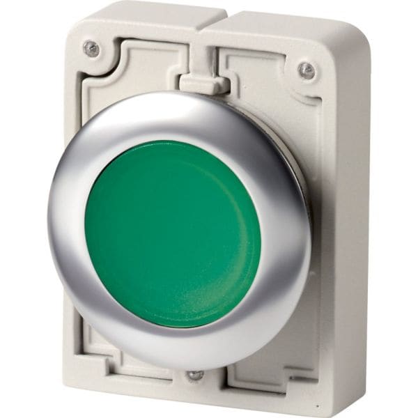 EATON - Leuchtdrucktaste 30mm flach,raste. gruen