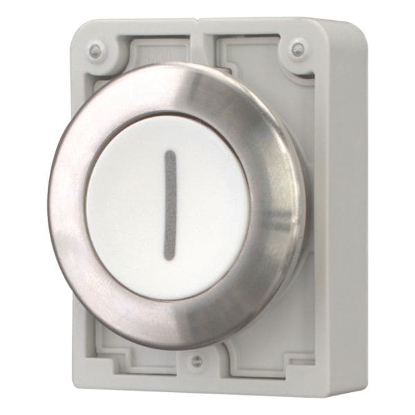 EATON - Drucktaste, 30mm flach, weiss, rast.''I''