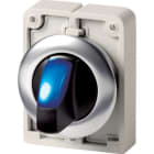 EATON - Leuchtwahltaste 30mm flach blau 3 Stell.