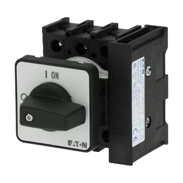 EATON - EIN-AUS-Schalter, P1, 40 A, Einbau, 3-polig + N, mit schwarzem Knebel und Fronts