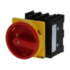 EATON - Hauptschalter, P1, 40 A, Einbau, 3-polig + N, NOT-AUS-Funktion, mit rotem Drehgr