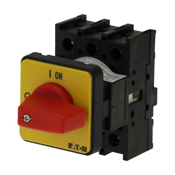 EATON - EIN-AUS-Schalter, P1, 40 A, Einbau, 3-polig, NOT-AUS-Funktion, mit rotem Knebel