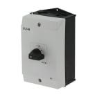 EATON - EIN-AUS-Schalter, P1, 40 A, Aufbau, 3-polig + N, mit schwarzem Knebel und Fronts