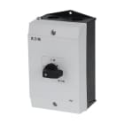 EATON - EIN-AUS-Schalter, P1, 40 A, Aufbau, 3-polig, mit schwarzem Knebel und Frontschil