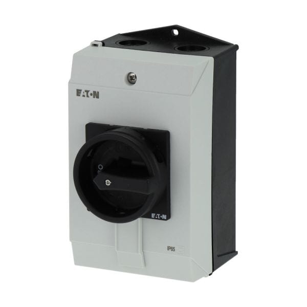EATON - Hauptschalter, P1, 40 A, Aufbau, 3-polig + N, HALT-Funktion, mit schwarzem Drehg