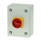 EATON - Hauptschalter, P1, 40 A, Aufbau, 3-polig + N, NOT-AUS-Funktion, mit rotem Drehgr