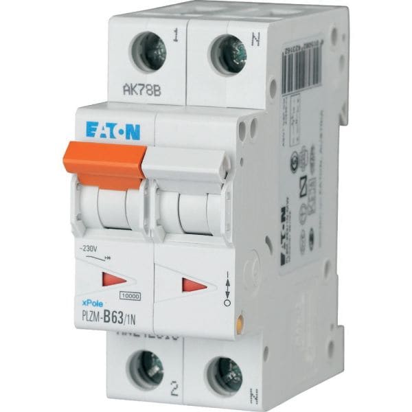 EATON - Leitungsschutzschalter 63A 10kA   1+N-polig   2TE Kennlinie B