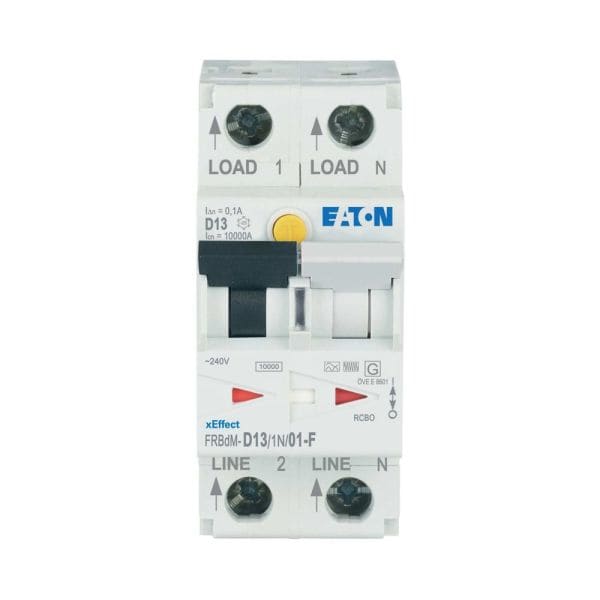 EATON - Elektronische FI/LS Kombination, 13 A, 100 mA, LS-Charakteristik: D, 1+N, FI-Cha