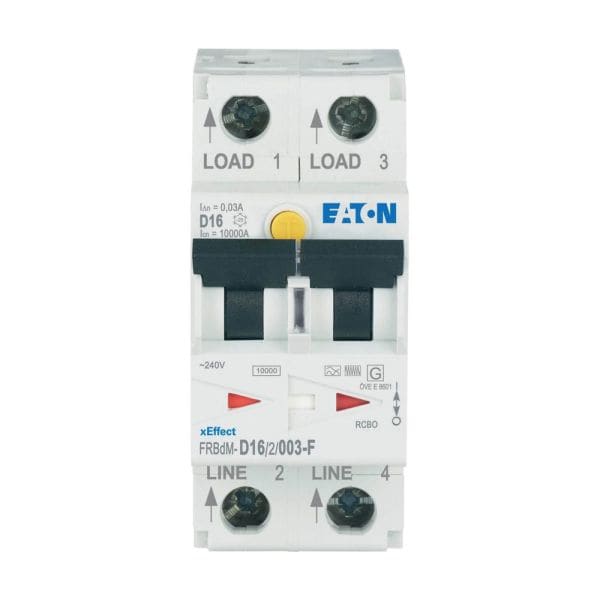 EATON - Elektronische FI/LS Kombination, 16 A, 30 mA, LS-Charakteristik: D, 2p, FI-Chara